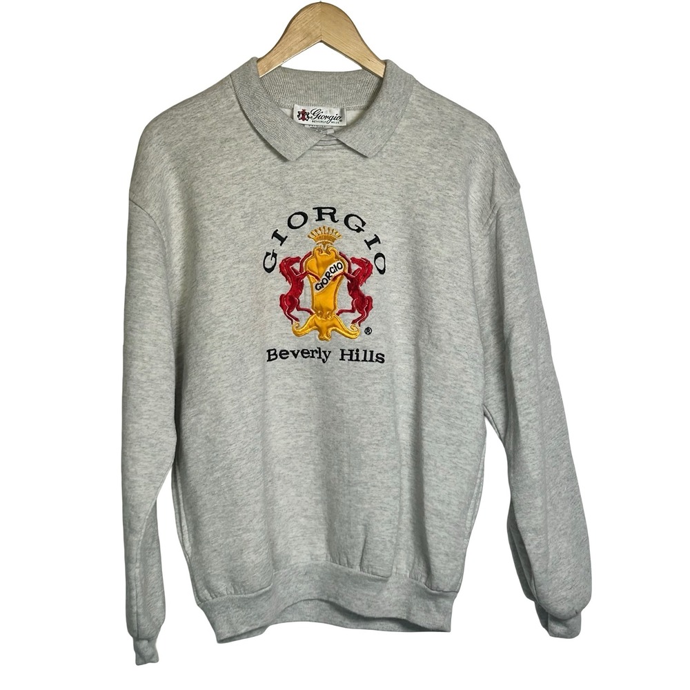 Giorgio Beverly Hills Vintage Sweatshirt Women's One Size Made in USA 80s Logo‎
